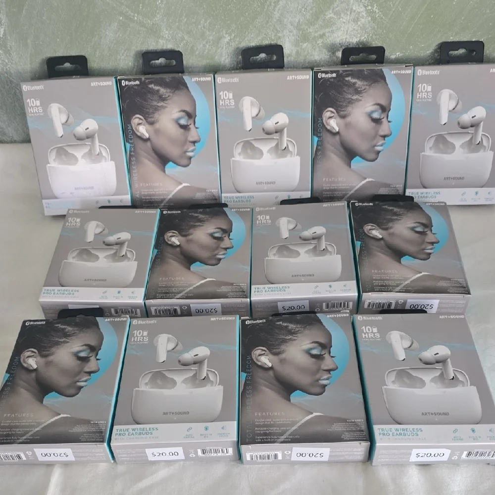 13 True Wireless Pro Earbuds With Charging Case, Bluetooth 10 HRS Battery